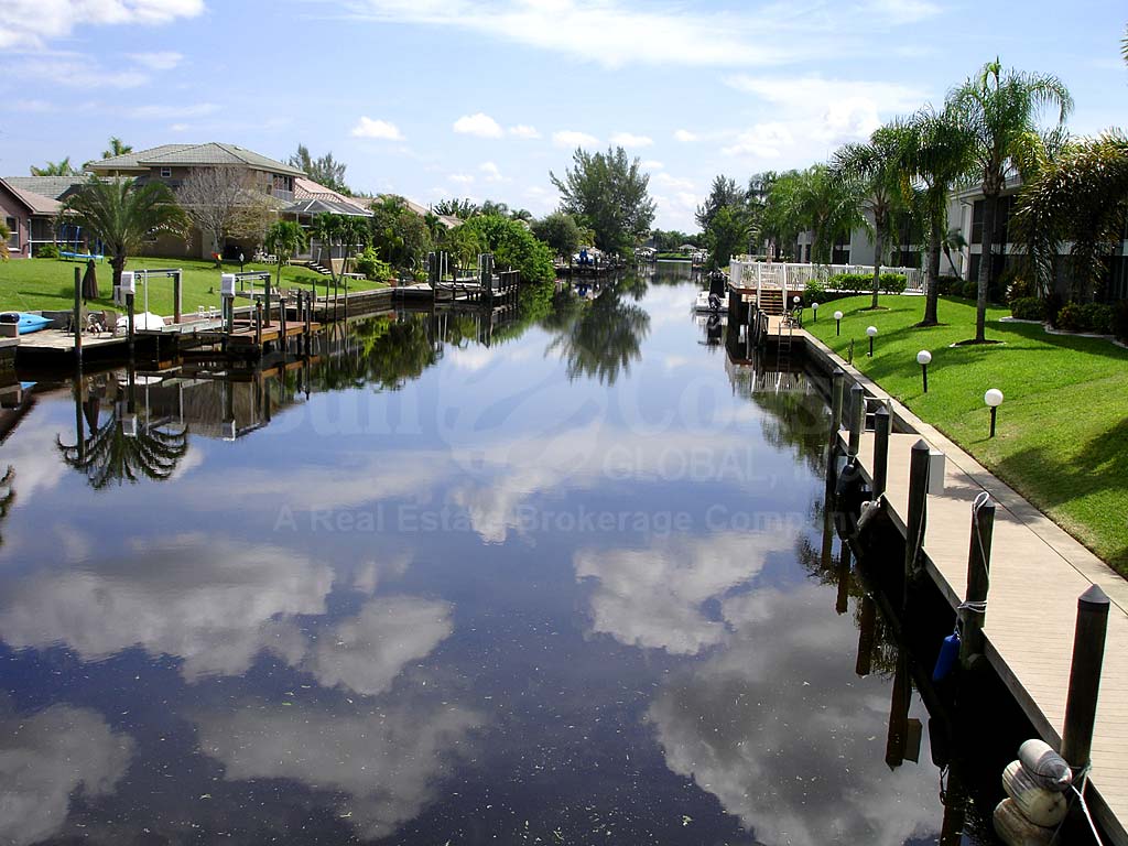 View Down the Canal in South East Cape Coral